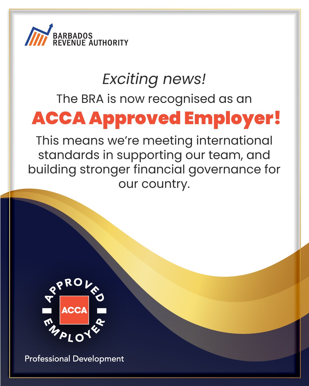 BRA Achieves ACCA Approved Employer Status